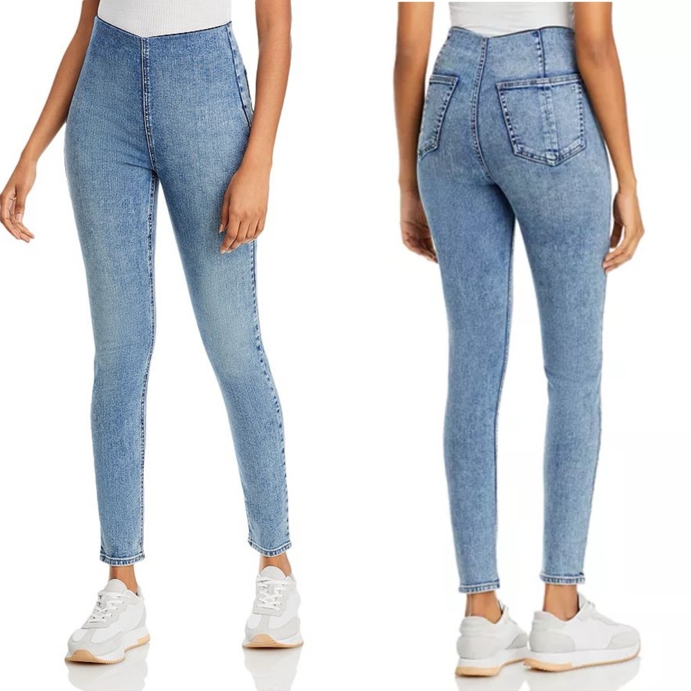 rag & bone | Nina High Rise Pull On Jean in Pearl Small